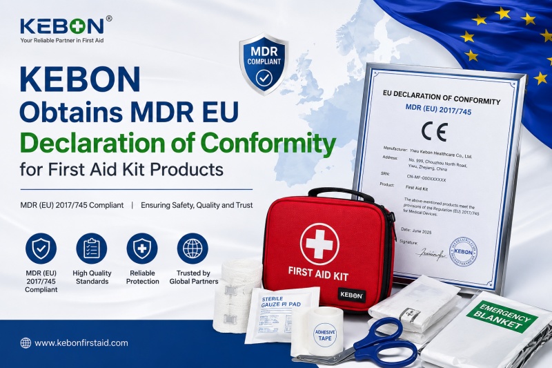 Kit Pertolongan Cemas KEBON Terima Pengisytiharan Pematuhan EU MDR